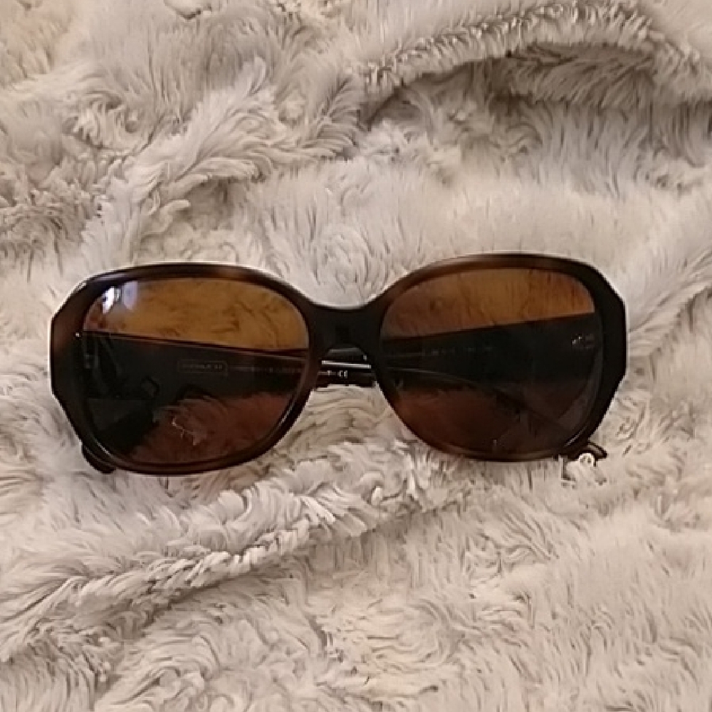 Coach Vintage "Reese" Torti  Sunglasses with Gold Floral Design #2